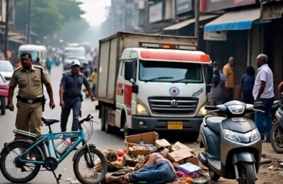 🎬 पालांदुरमध्ये ट्रकचा कहर: सायकल, स्कुटर आणि फोरव्हिलरला उडवले; तीन जखमी! त्याच दिवशी वाकलमध्ये दिवसाढवळ्या घरफोडी — दोन गुन्ह्यांनी परिसर हादरला