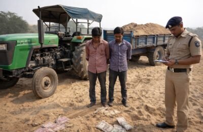 🚨 अवैध रेती वाहतुकीवर लाखनी पोलिसांचा करारा प्रहार 🚜 विनापरवाना ट्रॅक्टर-ट्रॉलीसह रेती जप्त; सुमारे 9.66 लाखांचा मुद्देमाल हस्तगत