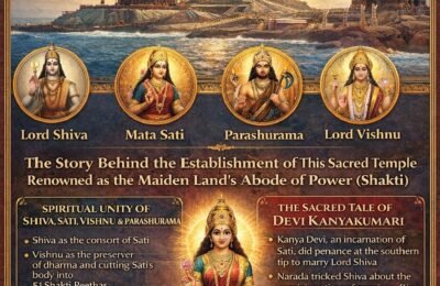 कन्याकुमारी मंदिर : शक्ती, त्याग आणि तपश्चर्येचा अद्वितीय संगम दक्षिण टोकावर उभे असलेले भारताच्या आध्यात्मिक एकतेचे प्रतीक