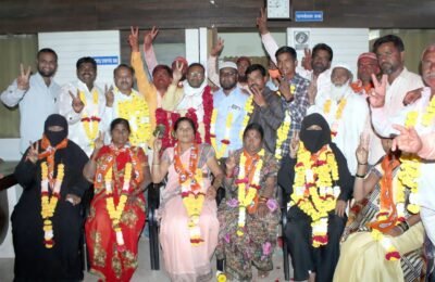 सरपंच पदी सविता कुडके उप सरपंच पदी बिनाबी पठाण यांची वर्णी