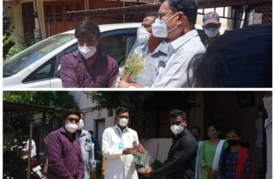 नवर्निवाचित इंटक जिल्हाध्यक्ष अनिकेत अग्रवाल यांनी घेतली आ.सुभाषभाऊ धोटे यांची  भेट