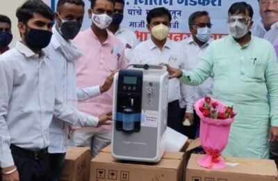 आ. सुधीर मुनगंटीवार यांच्या पुढाकारातून भद्रावती तालुक्याला आॅक्सिजन काॅन्सन्ट्रेटरची मदत