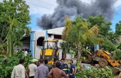 सॅनिटायझर बनवणाऱ्या कंपनीला भीषण आग , 15 महिलासह 2 पुरूष कर्मचारी मृत्युमुखी…