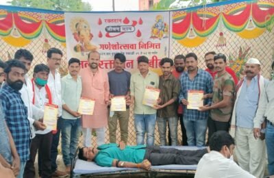 युवानेते अब्दुल समीर यांच्याहस्ते रक्तदान शिबिराचे उदघाटन संपन्न
