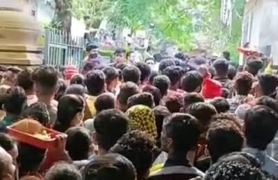 एकविरा देवीच्या दर्शनासाठी भाविकांची गर्दी