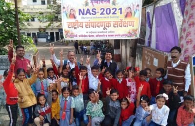 धर्मराज शाळेत राष्ट्रीय संपादणूक सर्वेक्षण