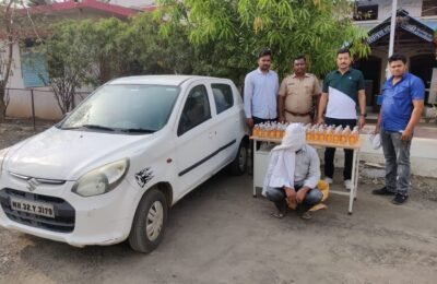 01लाख 17हजार के मुद्देमाल सहीत अवैध शराब विक्रेता गिरफ्त में!
