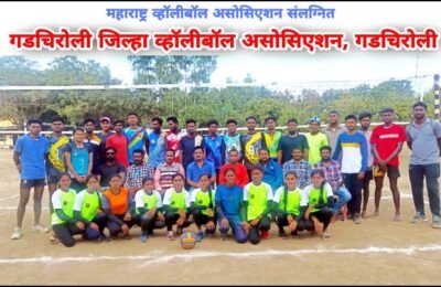 राज्य स्तरीय वरिष्ठ गट व्हॉलीबॉल स्पर्धेसाठी आष्टी येथे निवड चाचणी घेऊन जिल्ह्यातील पुरुष व महिला संघाची निवड