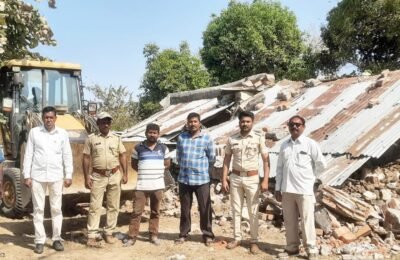 डोरली उप वनाच्या  संरक्षित वनात  केलेली अतिक्रमने काढली