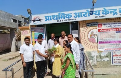 जि प उपाध्यक्ष कुंदा राऊत यांनी कोंढाळी आरोग्य केंद्राची तपासणी