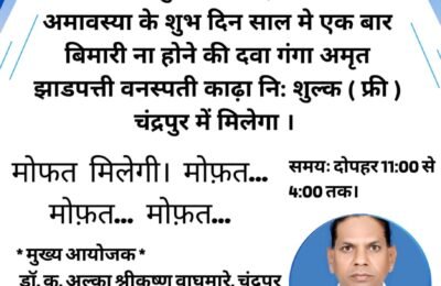 गंगासारू दवाखाना, चंद्रपूर – नि:शुल्क औषध वितरण
