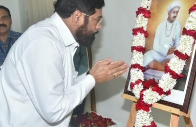 संत संताजी जगनाडे महाराज यांना जयंतीनिमित्त मुख्यमंत्री एकनाथ शिंदे यांच्याकडून अभिवादन