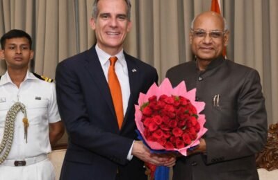 अमेरिकेतील सर्वोत्तम विद्यापीठांनी राज्यात यावे- राज्यपाल रमेश बैस अमेरिकेचे भारतातील राजदूत एरिक गारसेटी यांनी घेतली राज्यपालांची भेट