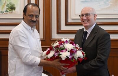 महाराष्ट्र–जर्मनी सहकार्यास नवे आयाम मिळतील  – उपमुख्यमंत्री अजित पवार जर्मनीचे वाणिज्यदूत-जनरल यांनी घेतली उपमुख्यमंत्री अजित पवार यांची सदिच्छा भेट
