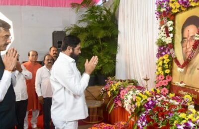 दिवंगत शिवाजीराव देसाई यांच्या पुण्यतिथीनिमित्त मुख्यमंत्री एकनाथ शिंदे यांच्याकडून अभिवादन