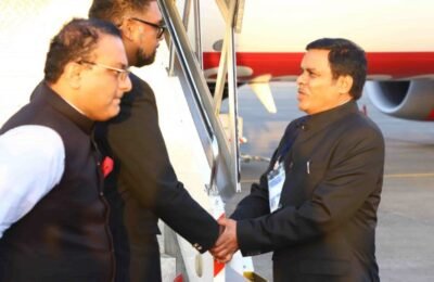 गयाना गणराज्याचे अध्यक्ष डॉ.मोहम्मद इरफान अली यांचे मुंबईत आगमन